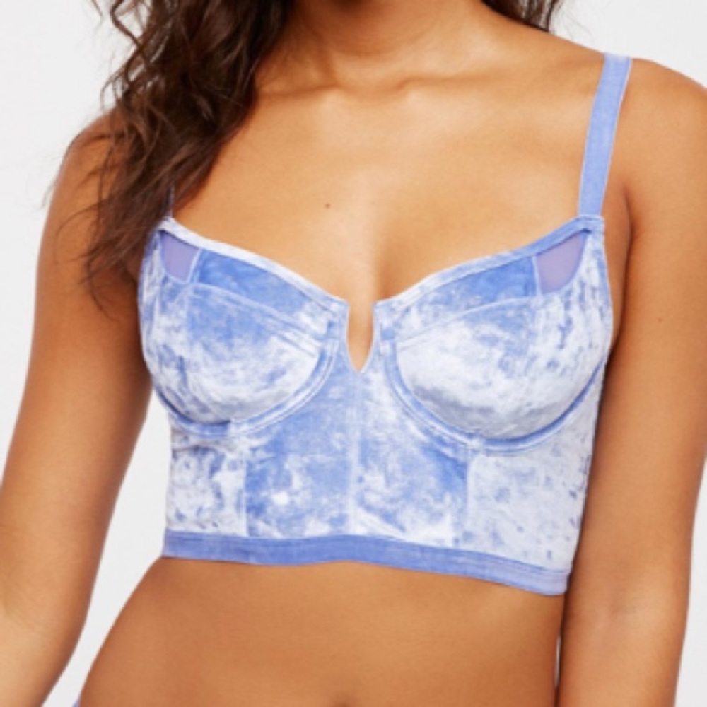 NWT Free People Crushed Velvet Bra